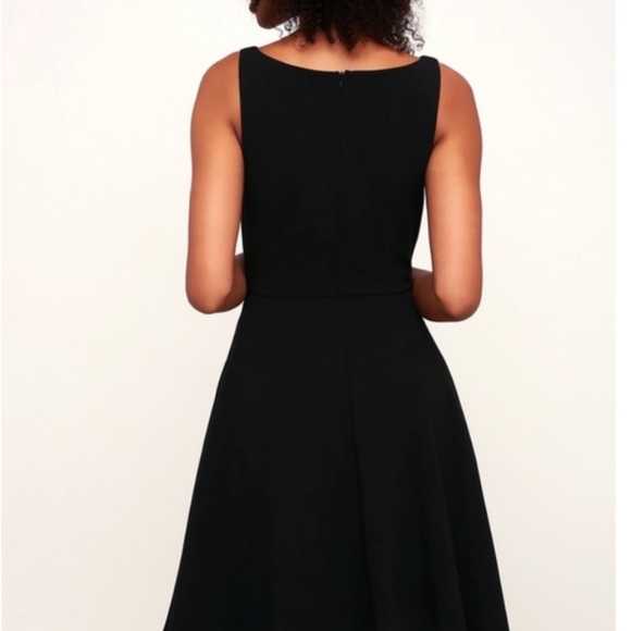 Lulu’s Fall For You Black Skater Dress Medium - Picture 3 of 9